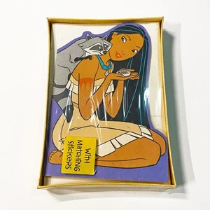 Vintage Hallmark Disney Pocahontas and Meeko Blank Note and Envelope Set Sealed - Imagen 1 de 3