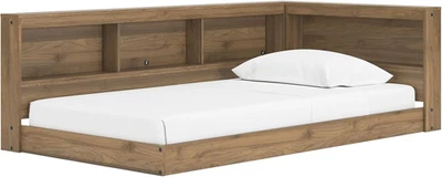 Deanlow Mid-Century Moderna Doble Librería Almacenamiento Suelo Cama, Base o Caja Sp Foto 1 de 4