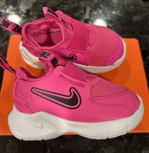 Nike Flex Runner 3 (TD) Laser Fuchsia Kleinkind Mädchen Slipper Schuhe Größe 5c Neu im Karton - Bild 1 von 8