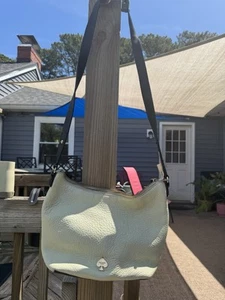 Vintage Kate Spade Off White & Black Crossbody Purse Hobo Bag - Picture 1 of 4
