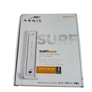 Arris Surfboard SBG6900AC Docsis 3.0 Cable Modem & AC1900 Wi-Fi Router New - Afbeelding 1 van 11
