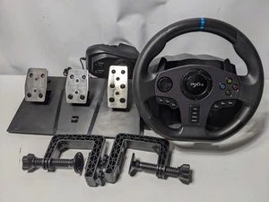 PXN Racing Wheel Steering Wheel/Shifter/Pedals 270°/ 900° Black - Picture 1 of 4