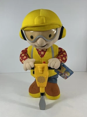 Bob The Builder 13" Talking Vibrador Jack Hammer Juguete Peluche con Etiqueta VIDEO De Colección Foto 1 de 4