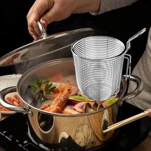 Straining Noodles Pasta Basket Kitchen Utensil Food Dumpling Noodle Strainer - Picture 1 of 7