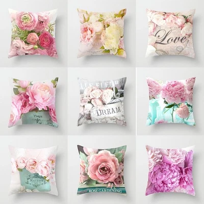 Kissenbezug Blumendruck 45x45cm Für Das Wohnzimmer Im Schlafzimmer Kissenbezug - Bild 1 von 3