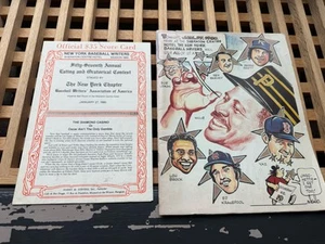 1980 New York Baseball Writers Association Abendessen Programm & offizielle Scorekarte - Bild 1 von 8