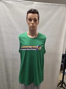 NWT 2024 Puma Love Marathon Sleveless Shirt Green L - Picture 1 of 8