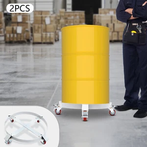 27 Zoll Trommel Dolly 1200 Pfund 55 Gallonen mit Universalrädern Q235 Stahlrahmen x 2 USA - Bild 1 von 20