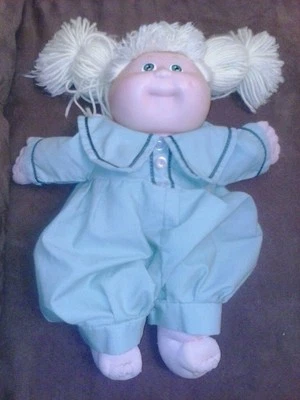 Vestido verde niña rubia vintage repollo parche niños muñeca años 80 cpk xavier roberts Foto 1 de 4