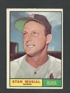 STAN MUSIAL 1961 TOPPS #290 VG-EX CARDINALS B - Picture 1 of 2
