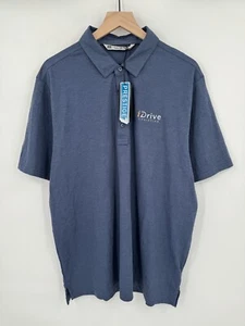 NEW Travis Mathew The Ten Year Polo Shirt Dark Blue Short Sleeve Mens Size XL - Picture 1 of 7