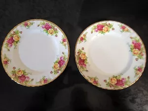 1962 Royal Albert Bone China Old Country Roses Salad Plates - Set of Two - 8" - Picture 1 of 4