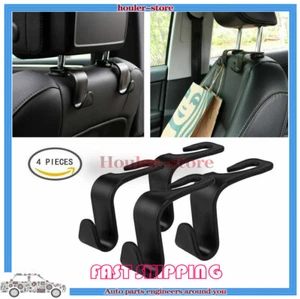 4Pcs Car Seat Back Headrest Hooks Hanger Holder Hook for Cloth Grocery Bag Purse - Picture 1 of 7