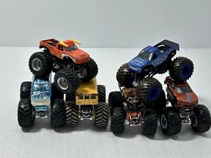 Pre Loved Set Of 6 Hot Wheel Monster Jam Play Truck Toys - Picture 1 of 12