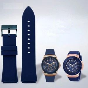 Strap Watch Band Silicone Rubber Fit For Guess W0247G3 W0040G3 W0040G7 U0247G3 - Picture 1 of 9
