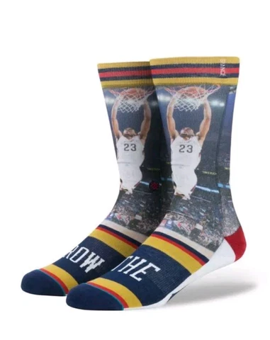 New Stance NBA Pelicans "Anthony Davis The Brow" Mens Socks. Size: Large Cover
