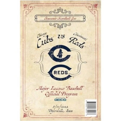 New Cubs vs Reds 2022 Field of Dreams game program 08/11/2022 in package  - Image 1 of 2