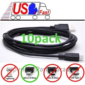 Lot10pk/pcs 6ft USB Micro 5pin Digital Camera/Phone/Charger/Sync/Data Cable/Cord - Picture 1 of 1