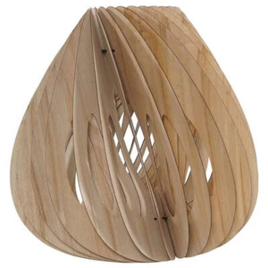 ORE 16-Inch Long Dandee Wood Ceiling Pendant Lamp, White Oak Finish - Picture 1 of 2