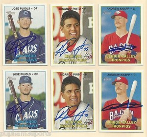 RICARDO PINTO Signed/Autographed 2016 TOPPS HERITAGE MINOR LEAGUE MiLB CARD #13