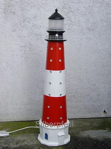 Leuchtturm Büsum Blinklicht Signallicht Leuchturm Figur Groß Maritimes Garten - Picture 1 of 3