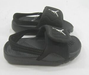Infant Jordan Black Slides/Sandals Size 9C 705174-010 NEW