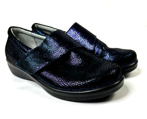 Alegria Lauryn Shoes Womens Size 40 W Wide Comfort Blue Metallic LAU-302W Lauren