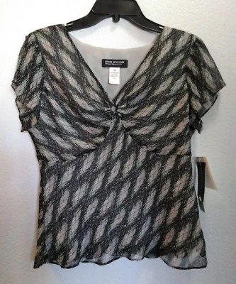 NWT - JONES NEW YORK Womans Short Sleeve Top Shirt 10 P Petite - Image 1 of 4