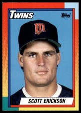 1990 Topps Traded Scott Erickson Rookie .  Minnesota Twins #29T