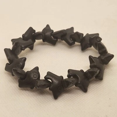 Pulsera de delfín de piedra negra Foto 1 de 4