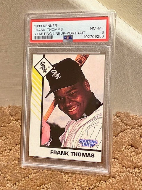 1993 Kenner Starting Lineup Frank Thomas PSA 8 Portrait Card LOW POP NEW CASE - Image 1 of 1