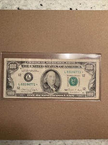 OLD $100 Dollar Bill Star Note / 1990 - Picture 1 of 2