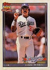 1991 Topps Cracker Jack II Baseball Card #1 Eddie Murray