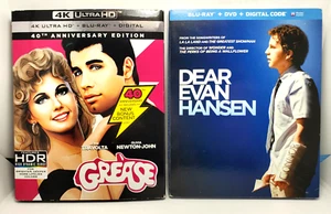 Grease 4K (4K+Blu-ray+Slip cover) & Dear Evan Hansen (Blu-ray+Slip) 2x MUSICALS - Picture 1 of 7
