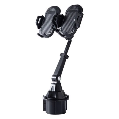 Dual Phone Holder for Car Cup Holder Mount Elasticity Bracket Car Phone Holder - Image 1 of 4