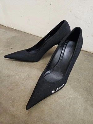 Zapatos de salón Balenciaga para mujer punto punta 80 mm negros talla 38,5 Foto 1 de 4