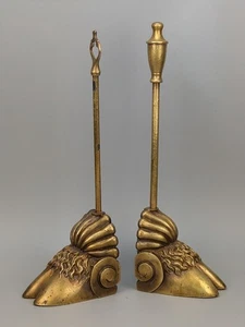 Antique doorstop Faun Satyr Hoof Lead Filled Brass c1770 - Picture 1 of 24