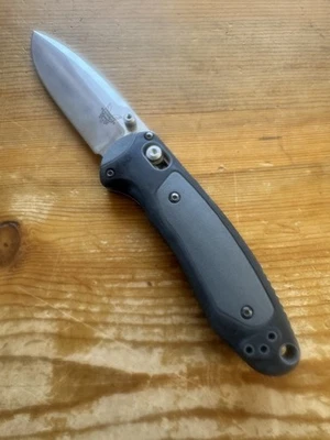 Benchmade Mini Boost 595 Assisted Rubber Pocket Knife Discontinued Rare - Image 1 of 4
