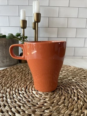 Taza de café apilable naranja quemada IKEA Fargrik 8 OZ calabaza retirada 21533 usada en excelente estado Foto 1 de 4