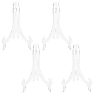 Soportes de placa para estante de cocina 4 piezas: soporte de placa transparente - - Imagen 1 de 12