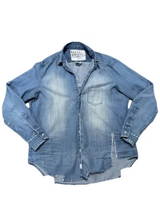 Frank & Eileen 'Eileen' Famous Denim Distressed Button Up LS Shirt Size XS Italy - Bild 1 von 9