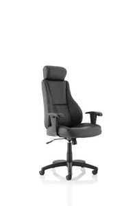 Winsor Black Leather Chair With Headrest EX000213 - Photo 1/1