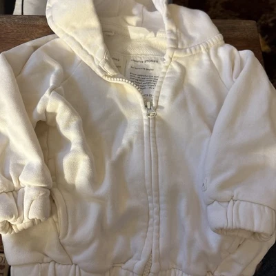Sudadera Zara Niña Blanca Cremallera Con Capucha Talla 1 1/2 Años  Foto 1 de 4