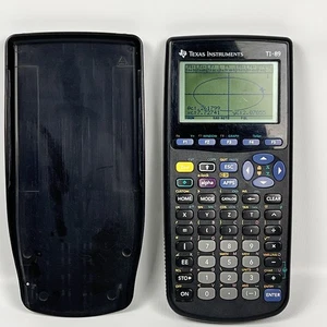 Texas Instruments TI-89 schwarz graphischer Taschenrechner mit Deckel getestet funktioniert - Bild 1 von 6