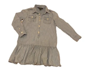 Polo Ralph Lauren Girls Blue Denim Dress Size 5 - Picture 1 of 5