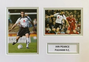 IAN PEARCE HAND SIGNED A4 PHOTO MOUNT DISPLAY FULHAM FOOTBALL AUTOGRAPH - Imagen 1 de 1
