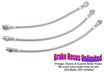 JUEGO DE MANGUERAS DE FRENO INOXIDABLE International Scout II, con elevación de 4" - 1971 1972 1973 Foto 1 de 2