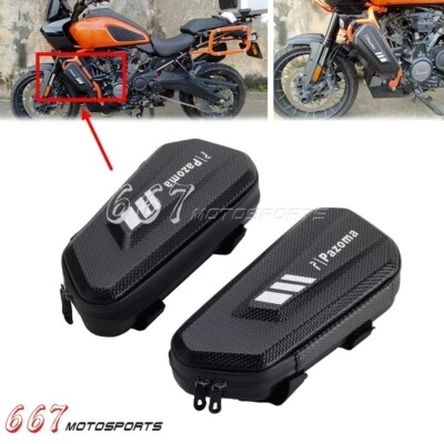 Bolsas de herramientas rígidas impermeables para barra de choque para Harley Honda Suzuki BMW Universal Foto 1 de 4