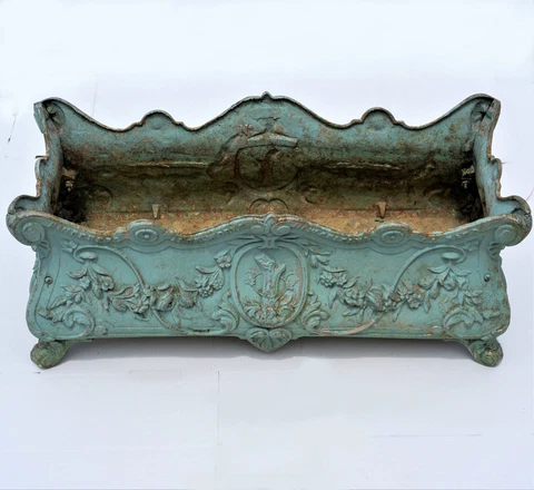 Hinderer's Iron Works 32" Cast Aluminum Planter - vintage jardiniere french 1 Cover