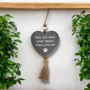 Dog Funny Steal Your Heart Then Your Bed Farmhouse Wall Decor - Picture 1 of 1